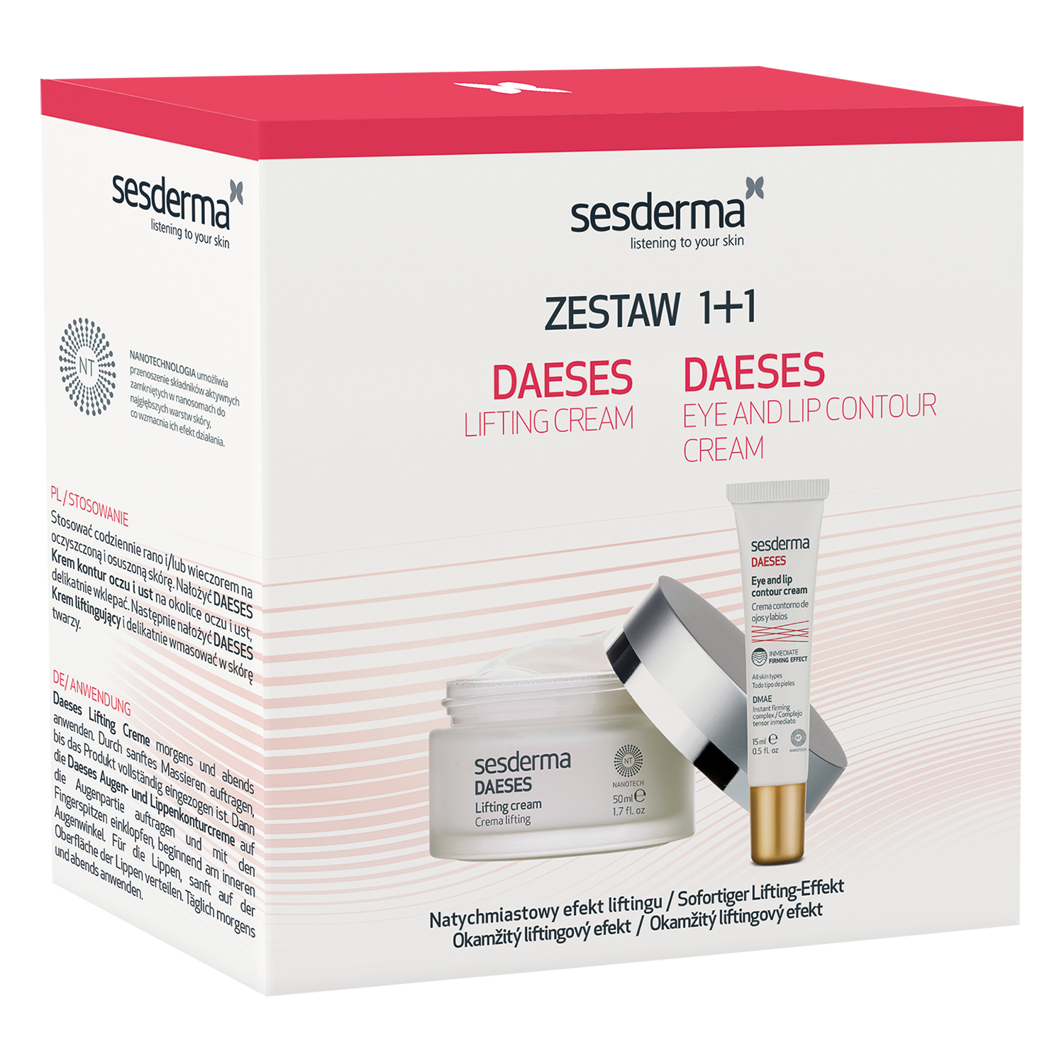Nieznana Zestaw Sesderma Daeses, krem liftingujący, 50 ml + krem konturujący oczy i usta, 15 ml