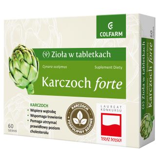Zioła w Tabletkach Karczoch Forte, 60 tabletek USZKODZONE OPAKOWANIE - zdjęcie produktu
