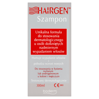 Hairgen, szampon do stosowania dermatologicznego u osób dotkniętych nadmiernym wypadaniem włosów, 300 ml - zdjęcie produktu