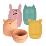 Canpol Babies, zestaw odkręcanych zabawek silikonowych do kąpieli, 80/308, od 3 miesiąca, 4 sztuki - miniaturka zdjęcia produktu