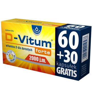 D-Vitum Forte 2000 j.m., 90 kapsułek - zdjęcie produktu