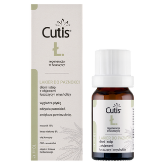 Cutis Ł-Łuszczyca, lakier do paznokci + CBD, na objawy onycholizy i łuszczycy, 10 ml USZKODZONE OPAKOWANIE - zdjęcie produktu