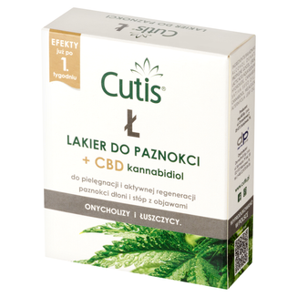 Cutis Ł-Łuszczyca, lakier do paznokci + CBD, na objawy onycholizy i łuszczycy, 10 ml - zdjęcie produktu