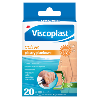 Viscoplast Active, amortyzujące plastry piankowe, 20 sztuk - zdjęcie produktu