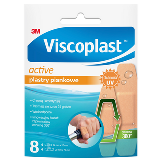 Viscoplast Active, plastry piankowe, 2 rozmiary, 8 sztuk - zdjęcie produktu