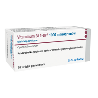 Vitaminum B12-SF 1 mg, 50 tabletek powlekanych - zdjęcie produktu
