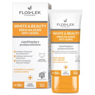 Floslek Pharma White & Beauty, krem na dzień anti-aging, SPF 50+, 30 ml USZKODZONE OPAKOWANIE - zdjęcie produktu