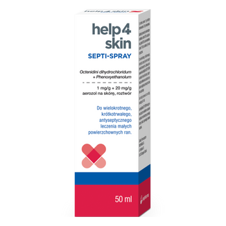 Help4Skin Septi-Spray 1 mg + 20 mg/g, aerozol na skórę, 50 ml - zdjęcie produktu