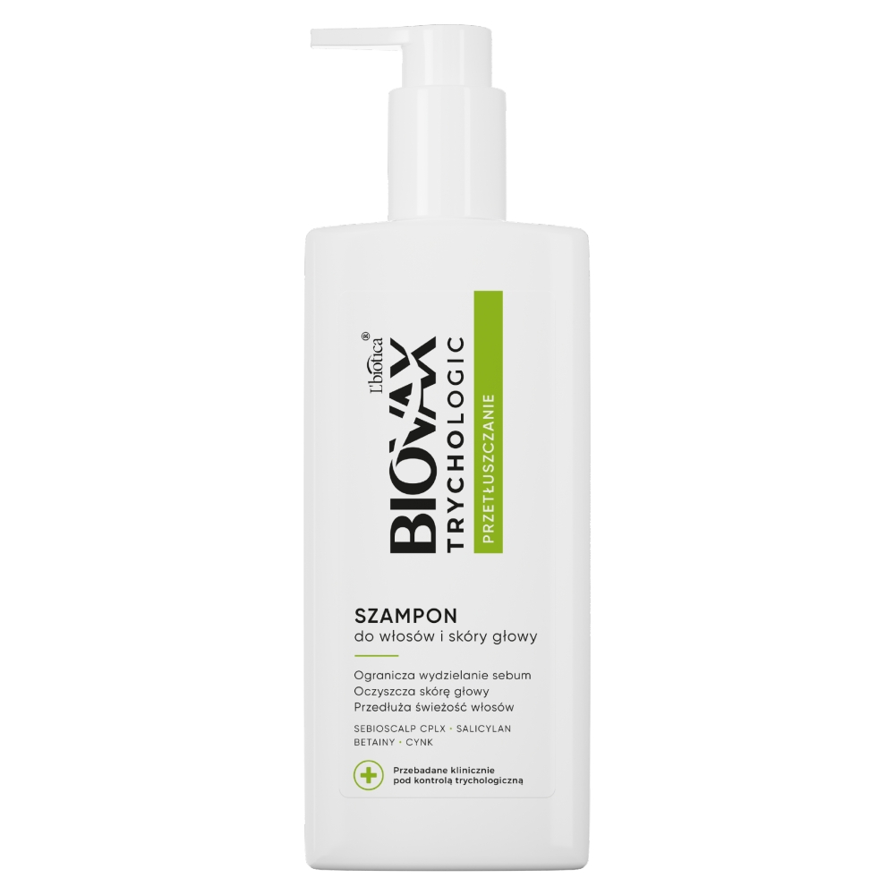 Biovax Biovax Trychologic Przetłuszczanie, szampon do włosów i skóry głowy, 200 ml