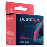 Pasotape, taśma kinezjologiczna, czarna, 5 cm x 5 m - miniaturka zdjęcia produktu
