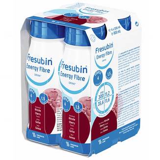 Fresubin Energy Fibre Drink, preparat odżywczy, smak wiśniowy, 4 x 200 ml - zdjęcie produktu