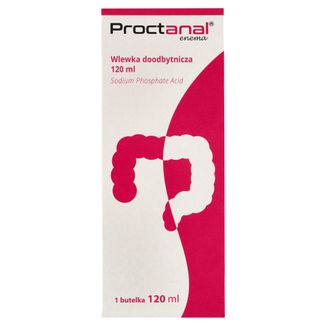 Proctanal Enema, wlewka doodbytnicza, 120 ml USZKODZONE OPAKOWANIE - zdjęcie produktu