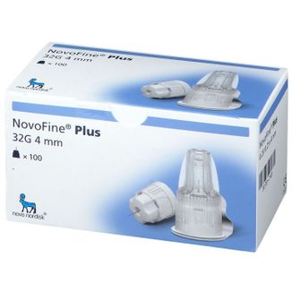 NovoFine Plus, igły do penów insulinowych, 32G (0,23/ 0,25 mm) x 4 mm, 100 sztuk - zdjęcie produktu