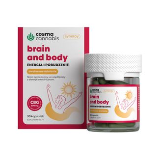 Cosma Cannabis Synergy Brain and Body Energia i Pobudzenie, 30 kapsułek - zdjęcie produktu