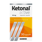 Ketonal Active 50 mg, 30 kapsułek twardych - miniaturka zdjęcia produktu