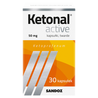 Ketonal Active 50 mg, 30 kapsułek twardych Ketonal Active 50 mg, 30 kapsułek twardych - zdjęcie produktu