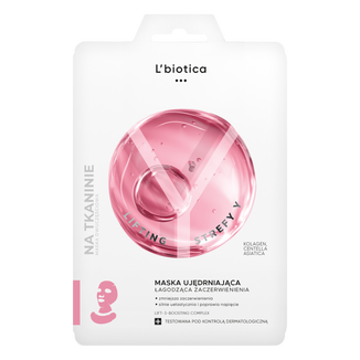 L'Biotica Lifting Strefy Y, ujędrniająca maska do twarzy, łagodząca zaczerwienienia, 1 sztuka - zdjęcie produktu