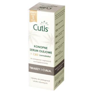 Cutis, konopne serum olejowe CBD, 50 ml - zdjęcie produktu