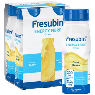 Frebini Energy Drink, preparat odżywczy dla dzieci od 3 lat, smak bananowy, 4 x 200 ml KRÓTKA DATA - zdjęcie produktu