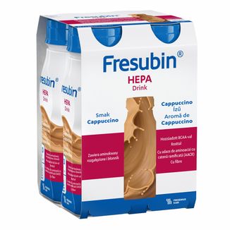 Fresubin Hepa Drink, preparat odżywczy, smak cappuccino, 4 x 200 ml KRÓTKA DATA - zdjęcie produktu