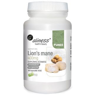 Aliness Lion's Mane 400 mg, soplówka jeżowata, 90 kapsułek vege - zdjęcie produktu