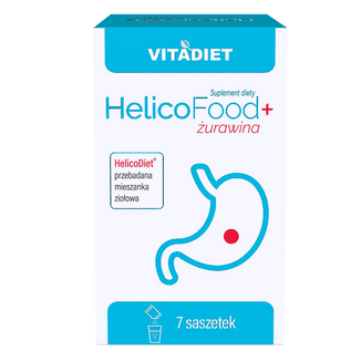 Vitadiet HelicoFood + Żurawina, 7 saszetek USZKODZONE OPAKOWANIE - zdjęcie produktu