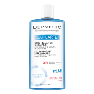 Dermedic Capilarte Sebu-Balance, szampon przywracający równowagę, do włosów przetłuszczających się, 300 ml - zdjęcie produktu