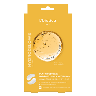 L'Biotica, hydrożelowe płatki pod oczy z witaminą C, 2 sztuki - zdjęcie produktu