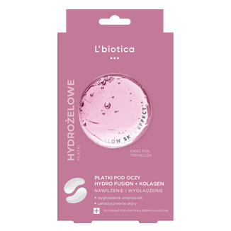 L'Biotica, hydrożelowe płatki pod oczy z kolagenem, 2 sztuki USZKODZONE OPAKOWANIE - zdjęcie produktu