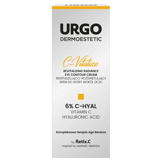 Urgo Dermoestetic C-Vitalize, rewitalizująco-rozświetlający krem pod oczy, 15 ml - zdjęcie produktu