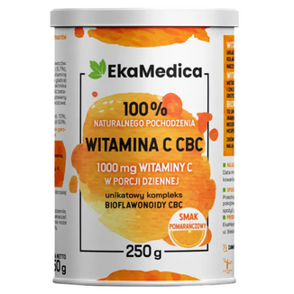 EkaMedica Witamina C CBC, smak pomarańczowy, 250 g - zdjęcie produktu