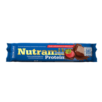 Olimp Nutramil Complex Protein, baton, smak czekoladowo-truskawkowy, 60 g - zdjęcie produktu