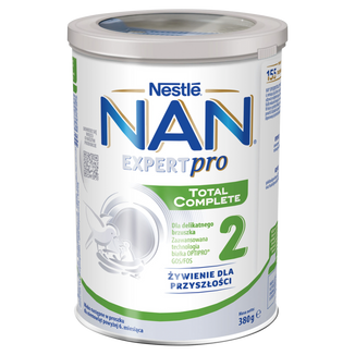 Nestle NAN Expertpro Total Complete 2, mleko następne, powyżej 6 miesiąca, 380 g USZKODZONE OPAKOWANIE - zdjęcie produktu