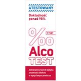 AlcoTest, jednorazowy test do badania zawartości alkoholu w wydychanym powietrzu, 1 sztuka - miniaturka zdjęcia produktu