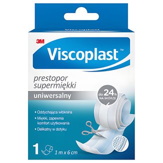 Viscoplast Prestopor, supermiękki plaster do cięcia, 6 cm x 1 m, 1 sztuka - zdjęcie produktu