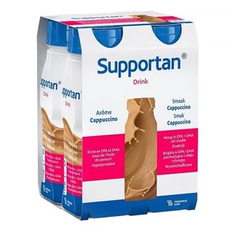 Supportan Drink, preparat odżywczy, smak cappuccino, 4 x 200 ml USZKODZONE OPAKOWANIE - zdjęcie produktu