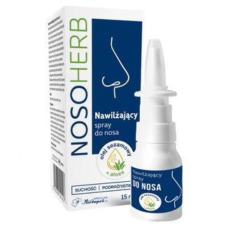 Nosoherb, nawilżający spray do nosa, 15 ml USZKODZONE OPAKOWANIE - zdjęcie produktu