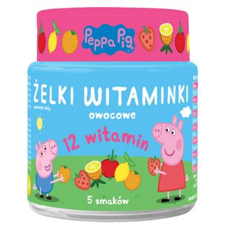 Żelki Witaminki Świnka Peppa, smak owocowy, od 3 lat, 60 sztuk - zdjęcie produktu