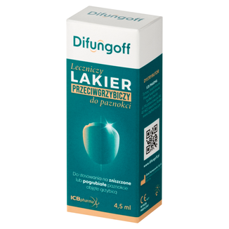 Difungoff, leczniczy lakier przeciwgrzybiczy do paznokci, 4,5 ml - zdjęcie produktu