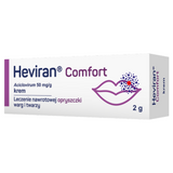 Heviran Comfort 50 mg/g, krem, 2 g - miniaturka zdjęcia produktu