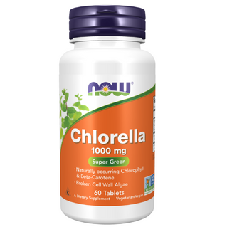 Now Foods Chlorella 1000 mg, 60 tabletek wegańskich - zdjęcie produktu