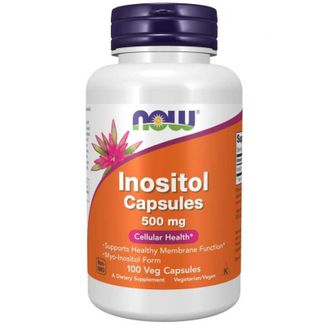 Now Foods Inositol, inozytol 500 mg, 100 kapsułek wegetariańskich - zdjęcie produktu