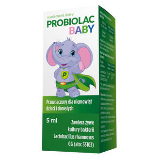 Probiolac Baby, krople, 5 ml USZKODZONE OPAKOWANIE - zdjęcie produktu