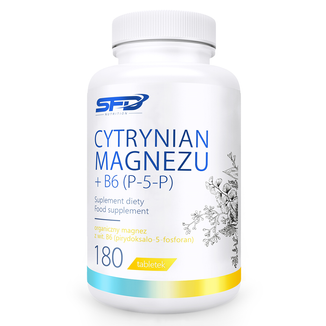 SFD Cytrynian Magnezu + B6 (P-5-P), 180 tabletek USZKODZONE OPAKOWANIE - zdjęcie produktu