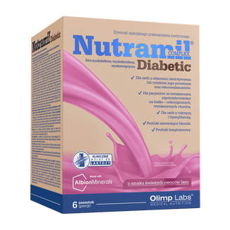 Olimp Nutramil Complex Diabetic, smak owoców leśnych, 6 saszetek - zdjęcie produktu