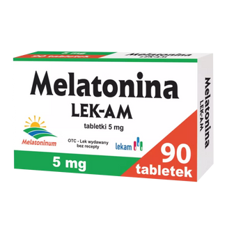 Melatonina LEK-AM 5 mg, 90 tabletek - zdjęcie produktu