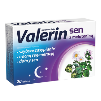 Valerin Sen z Melatoniną, 20 tabletek - zdjęcie produktu