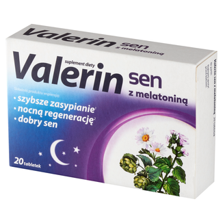 Valerin Sen z Melatoniną, 20 tabletek - zdjęcie produktu