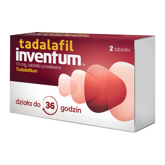 Tadalafil Inventum 10 mg, 2 tabletki powlekane KRÓTKA DATA - zdjęcie produktu