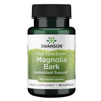 Swanson Full Spectrum Magnolia Bark 400 mg, kora magnolii lekarskiej, 60 kapsułek - zdjęcie produktu